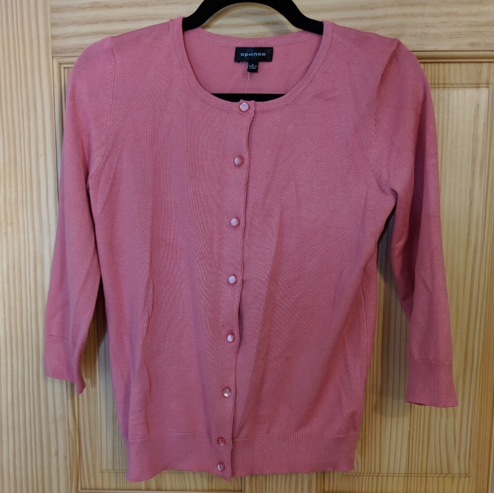 New with tags: coral button-up cardigan